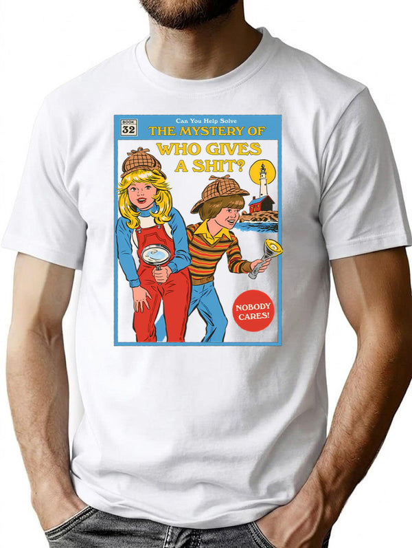Who Gives A Sht T-Shirt for Men & Women, T-Shirts Graphic Tee - White