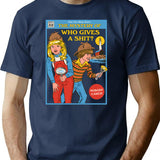 Who Gives A Sht T-Shirt for Men & Women, T-Shirts Graphic Tee - Navy