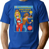 Who Gives A Sht T-Shirt for Men & Women, T-Shirts Graphic Tee - Blue