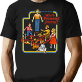Who'S Possessed Johnny T-Shirt for Men & Women, T-Shirts Graphic Tee - Black