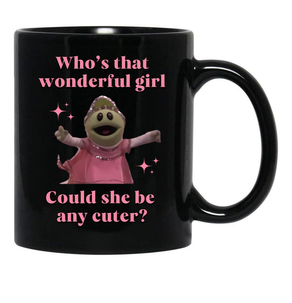 Who'S That Wonderful Girl Black Coffee Mug, Gift Coffee Mug - Black