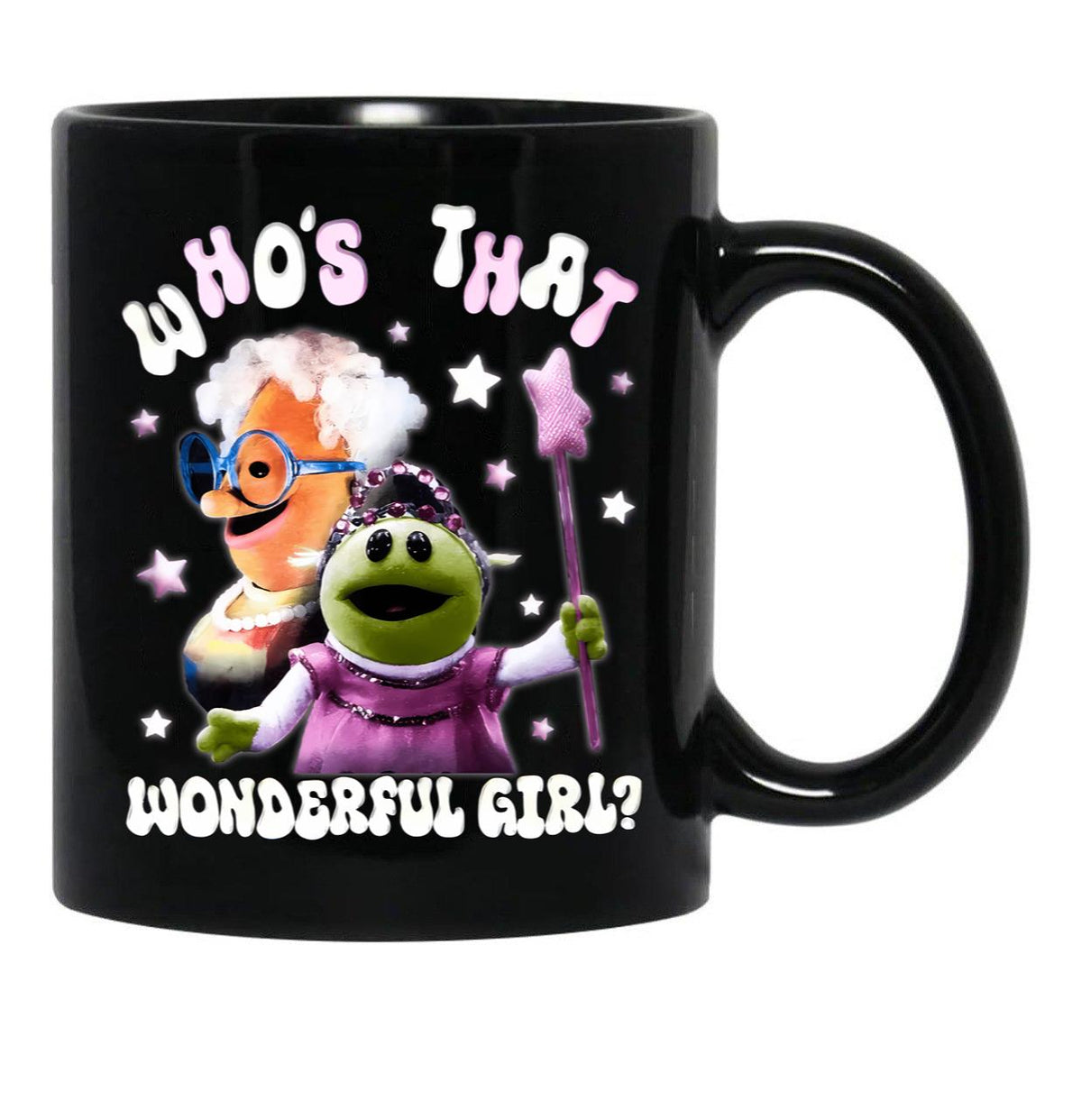 Whos That Wonderful Girl Nanalan Funny Black Coffee Mug, Gift Coffee Mug - Black