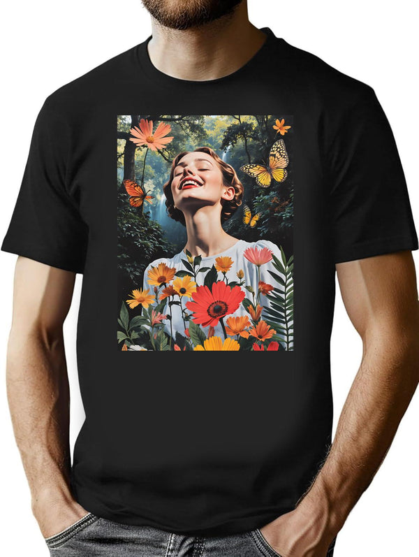 Wind Blowing In The Wind T-Shirt for Men & Women, T-Shirts Graphic Tee - Black