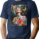 Wind Blowing In The Wind T-Shirt for Men & Women, T-Shirts Graphic Tee - Navy