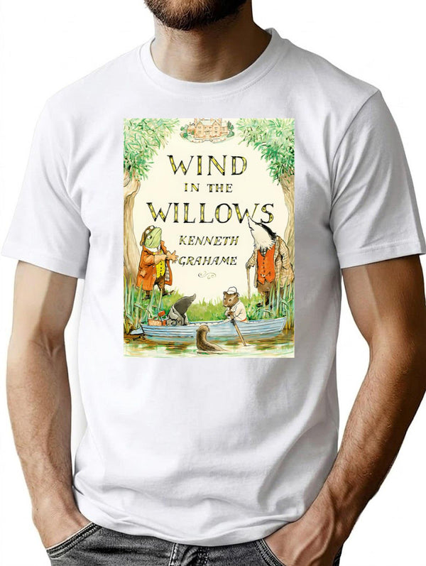 Wind In The Willows Book Cover T-Shirt for Men & Women, T-Shirts Graphic Tee - White
