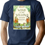 Wind In The Willows Book Cover T-Shirt for Men & Women, T-Shirts Graphic Tee - Navy