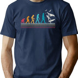 Wing Foiling Evolution For Surfers I Retro Vintage T-Shirt for Men & Women, T-Shirts Graphic Tee - Navy