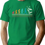 Wing Foiling Evolution For Surfers I Retro Vintage T-Shirt for Men & Women, T-Shirts Graphic Tee - Green