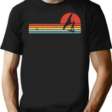 Wing Foiling Foil Surf Surfing Foiler Retro Vintage Surfer T-Shirt T-Shirt for Men & Women, T-Shirts Graphic Tee - Black