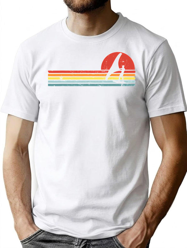 Wing Foiling Foil Surf Surfing Foiler Retro Vintage Surfer T-Shirt T-Shirt for Men & Women, T-Shirts Graphic Tee - White