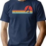 Wing Foiling Foil Surf Surfing Foiler Retro Vintage Surfer T-Shirt T-Shirt for Men & Women, T-Shirts Graphic Tee - Navy