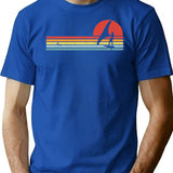Wing Foiling Foil Surf Surfing Foiler Retro Vintage Surfer T-Shirt T-Shirt for Men & Women, T-Shirts Graphic Tee - Blue