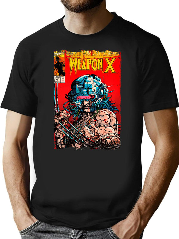 Wolverine Vintage Cover T-Shirt T-Shirt for Men & Women, T-Shirts Graphic Tee - Black