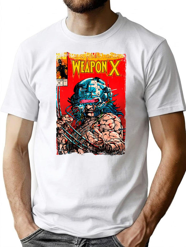 Wolverine Vintage Cover T-Shirt T-Shirt for Men & Women, T-Shirts Graphic Tee - White