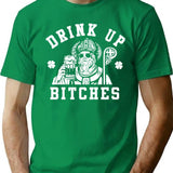 Women'S St. Patrick'S Day Drink Up Bitches Shirt T-Shirt for Men & Women, T-Shirts Graphic Tee - Green