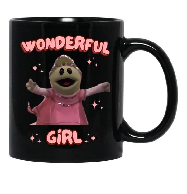 Wonderful Girl Nanalan Black Coffee Mug, Gift Coffee Mug - Black