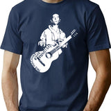 Woody Guthrie This Machine Kills Fascists T-Shirt for Men & Women, T-Shirts Graphic Tee - Navy