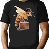 Worker Bee T-Shirt for Men & Women, T-Shirts Graphic Tee - Black