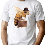 Worker Bee T-Shirt for Men & Women, T-Shirts Graphic Tee - White