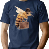 Worker Bee T-Shirt for Men & Women, T-Shirts Graphic Tee - Navy