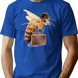 Worker Bee T-Shirt for Men & Women, T-Shirts Graphic Tee - Blue