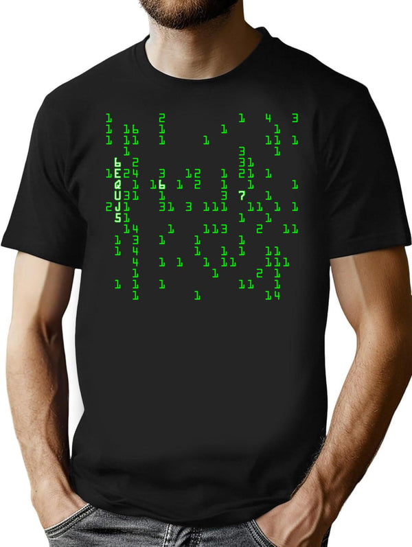 Wow Signal T-Shirt for Men & Women, T-Shirts Graphic Tee - Black