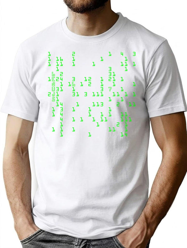 Wow Signal T-Shirt for Men & Women, T-Shirts Graphic Tee - White