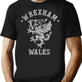 Wrexham Wales Retro Vintage Essential T-Shirt for Men & Women, T-Shirts Graphic Tee - Black