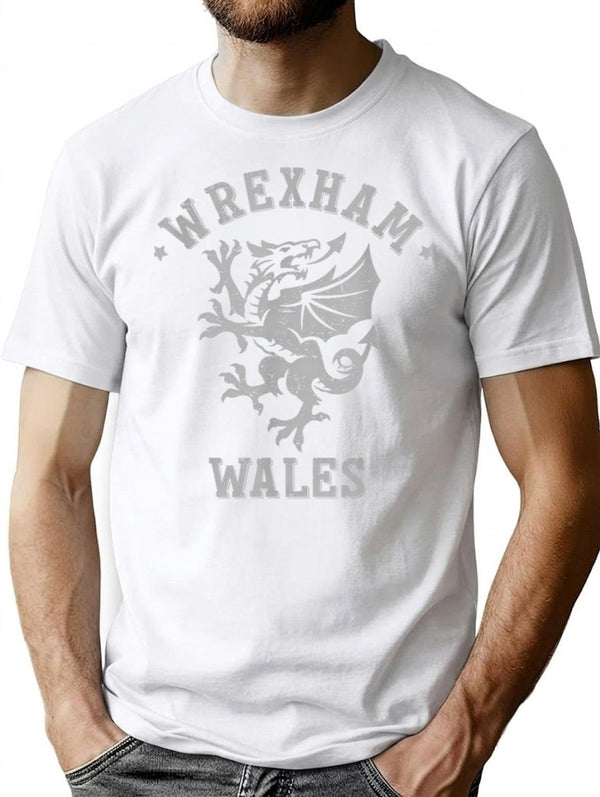 Wrexham Wales Retro Vintage Essential T-Shirt for Men & Women, T-Shirts Graphic Tee - White