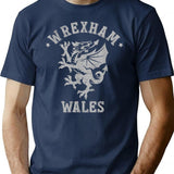 Wrexham Wales Retro Vintage Essential T-Shirt for Men & Women, T-Shirts Graphic Tee - Navy