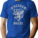 Wrexham Wales Retro Vintage Essential T-Shirt for Men & Women, T-Shirts Graphic Tee - Blue