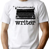 Writer T-Shirt for Men & Women, T-Shirts Graphic Tee - White