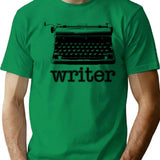 Writer T-Shirt for Men & Women, T-Shirts Graphic Tee - Green