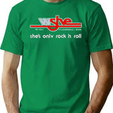 Wshe Fm 103.5 She'S Only Rock 'N Roll T-Shirt for Men & Women, T-Shirts Graphic Tee - Green