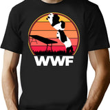 Wwf Wrestling Pandas T-Shirt for Men & Women, T-Shirts Graphic Tee - Black