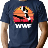 Wwf Wrestling Pandas T-Shirt for Men & Women, T-Shirts Graphic Tee - Navy