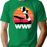 Wwf Wrestling Pandas T-Shirt for Men & Women, T-Shirts Graphic Tee - Green