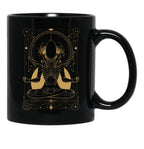 Xenomorph Meditating Tarot Card Design Premium Black Coffee Mug, Gift Coffee Mug - Black