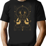 Xenomorph Meditating Tarot Card Design Premium Premium Heavyweight Cotton T-Shirt - Black