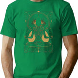 Xenomorph Meditating Tarot Card Design Premium Premium Heavyweight Cotton T-Shirt - Green