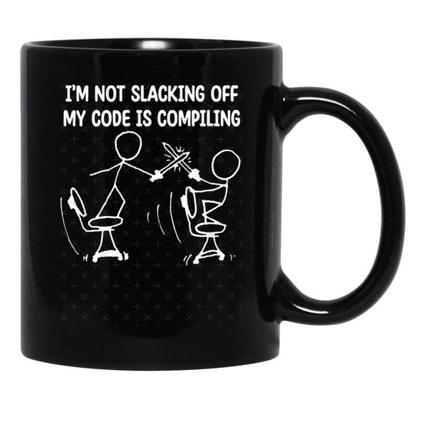 Xkcd I_M Not Slacking Off Black Coffee Mug, Gift Coffee Mug - Black