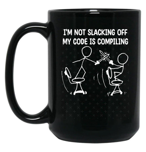 Xkcd I_M Not Slacking Off Black Coffee Mug, Gift Coffee Mug - Black
