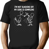 Xkcd I_M Not Slacking Off Premium Heavyweight Cotton T-Shirt - Black