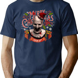 Xmas Art T-Shirt for Men & Women, T-Shirts Graphic Tee - Navy