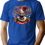 Xmas Art T-Shirt for Men & Women, T-Shirts Graphic Tee - Blue