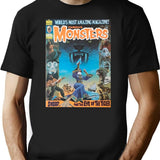 YEP Another Great Vintage Famous Monsters Magazine Cover! Classic Premium Heavyweight Cotton T-Shirt - Black