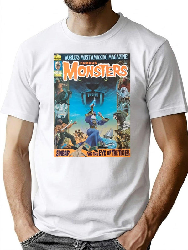 YEP Another Great Vintage Famous Monsters Magazine Cover! Classic Premium Heavyweight Cotton T-Shirt - White