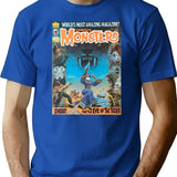 YEP Another Great Vintage Famous Monsters Magazine Cover! Classic Premium Heavyweight Cotton T-Shirt - Blue