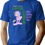 Yeah I'M A Gamer Essential T-Shirt for Men & Women, T-Shirts Graphic Tee - Blue