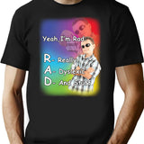 Yeah I'M Rad T-Shirt T-Shirt for Men & Women, T-Shirts Graphic Tee - Black